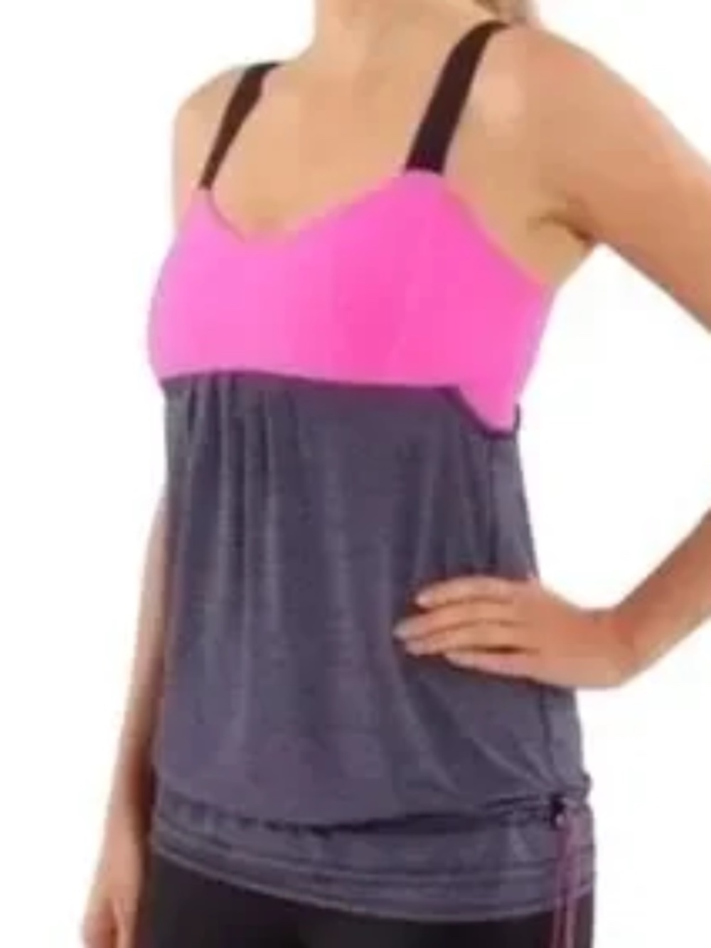 Lululemon Run Back On Track Tank 8 blue pink